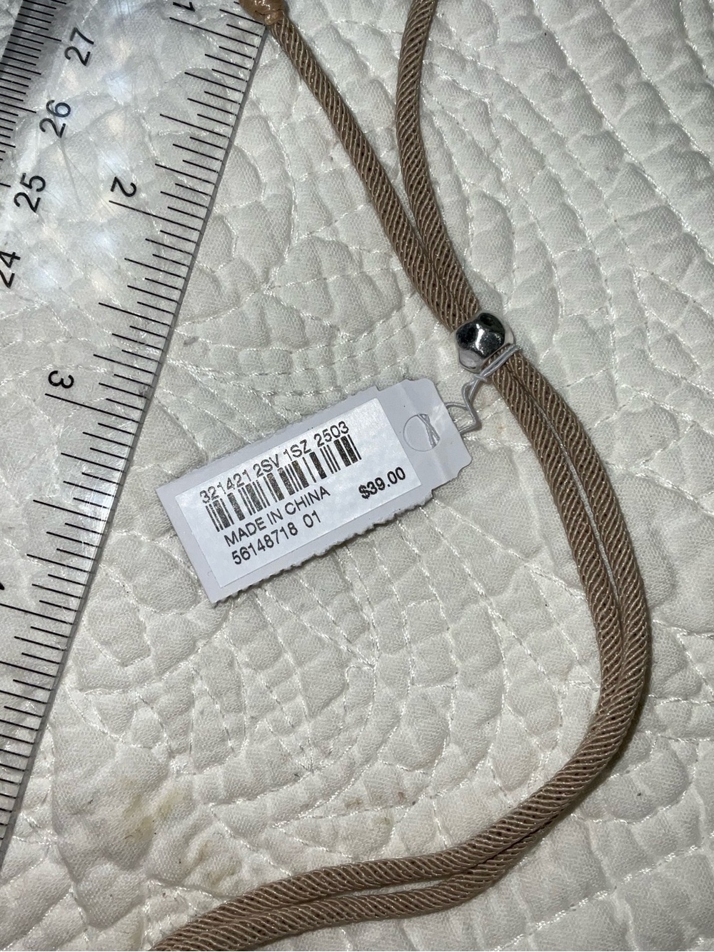 J. Jill Beige Cord Necklace with Silver Pendant - Picture 4 of 6